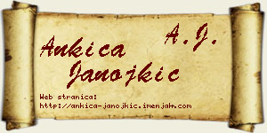 Ankica Janojkić vizit kartica